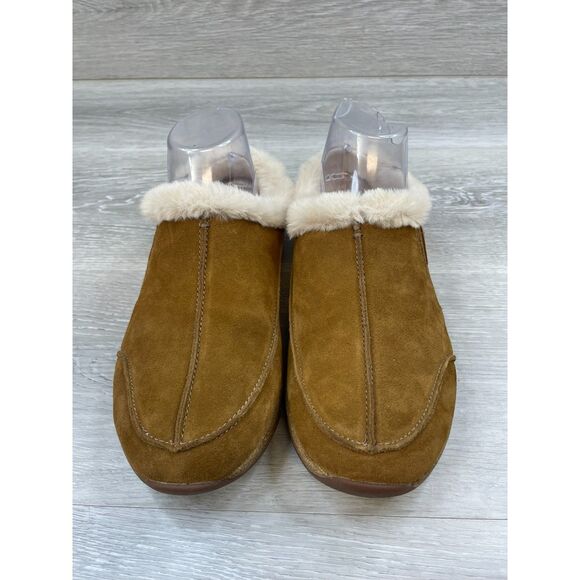 Taos Future Women's Mule Clog Wedge Fur Suede 10 Brown Comfort Slipper Shoes - Picture 2 of 11